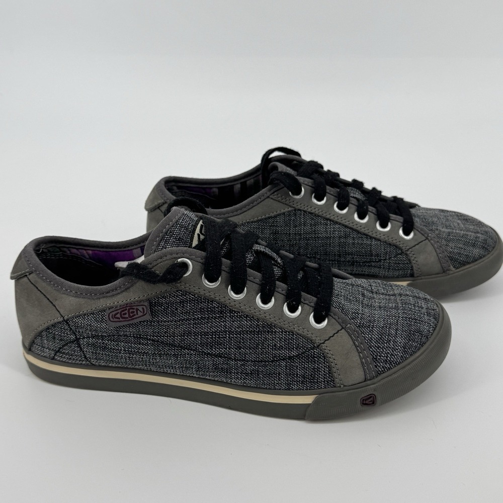KEEN Arcata Sneakers Womens Size 8 Gray Denim Canvas Upper Lace Up Casual Travel - Picture 4 of 10